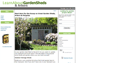 Desktop Screenshot of gardensheds.greenhouses.arbors.learnabout.info