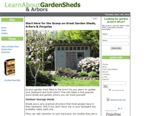 Tablet Screenshot of gardensheds.greenhouses.arbors.learnabout.info